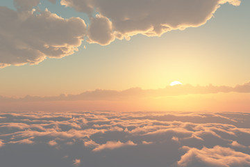 雲の上・夕暮れ