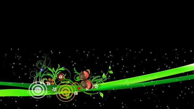 flying butterflies with spring animation alpha chanel