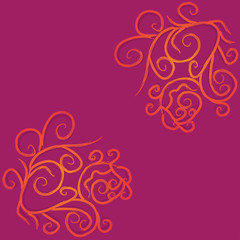 Colorful grunge flourish background