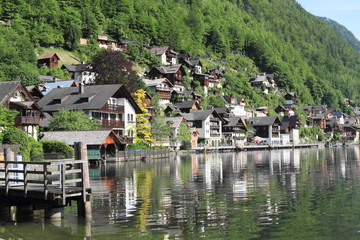 Fototapeta na wymiar Hallstatt stare miasto i jezioro, UNESCO, Austria
