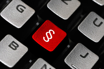 § paragraph Paragraf key red Taste