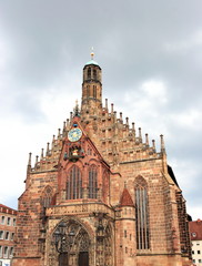 Fototapeta na wymiar Church of Our Lady in Nuremberg, unesco heritage, Germany