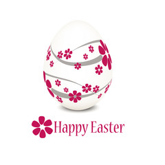 Easter egg, pink flowers
