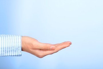 Open palm.