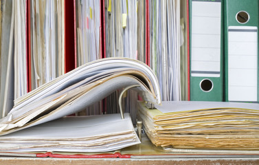 open file folder, office folders, close up