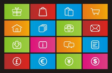 online shop icon - metro style