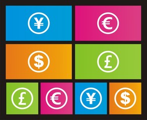 currency icons - metro style
