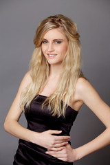 Portrait of young beautiful blond woman