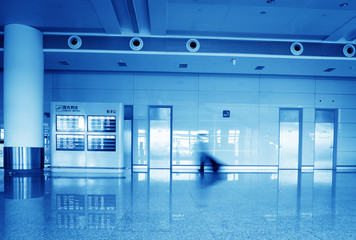 passenger in the shanghai pudong airport