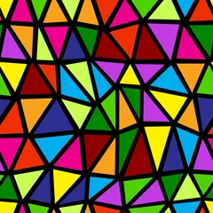 Cercles muraux Zigzag Motif géométrique sans soudure coloré.