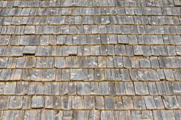 Wooden tiles roof