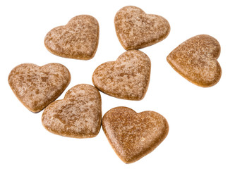 heart cookies isolated