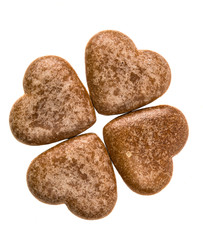 heart cookies isolated