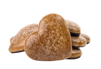 heart cookies isolated
