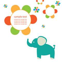 vector background with elephant