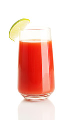 Bloody Mary cocktail isolated on white
