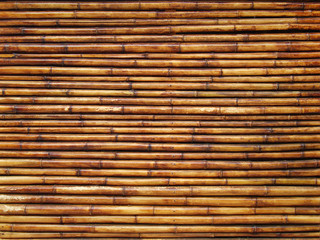 Texture of the bamboo wall