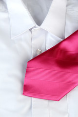 tie on  shirt close-up
