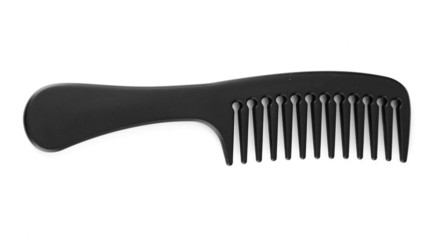 Black comb isolated on white