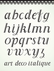 Art Deco Alphabet, Italique Small Caps
