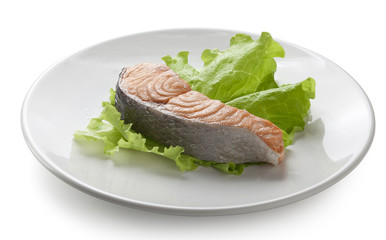 Steamed salmoon