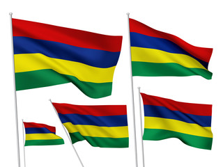 Mauritius vector flags