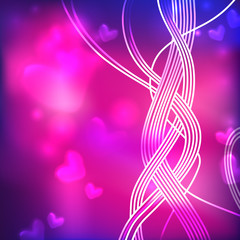 прекрасный дизайн фона линии, блеск сердца
