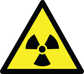 Fototapeta premium Radiation danger vector illustration