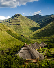 Rondavels in the Maluti Mountains of Lesotho - obrazy, fototapety, plakaty