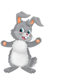 The happy easter rabbit - illustration for the children
