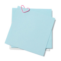 blue and white sticky notes