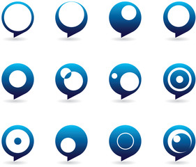 Stylized Speech Bubbles Icons