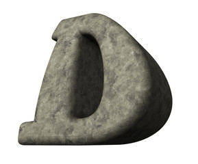 stone letter d