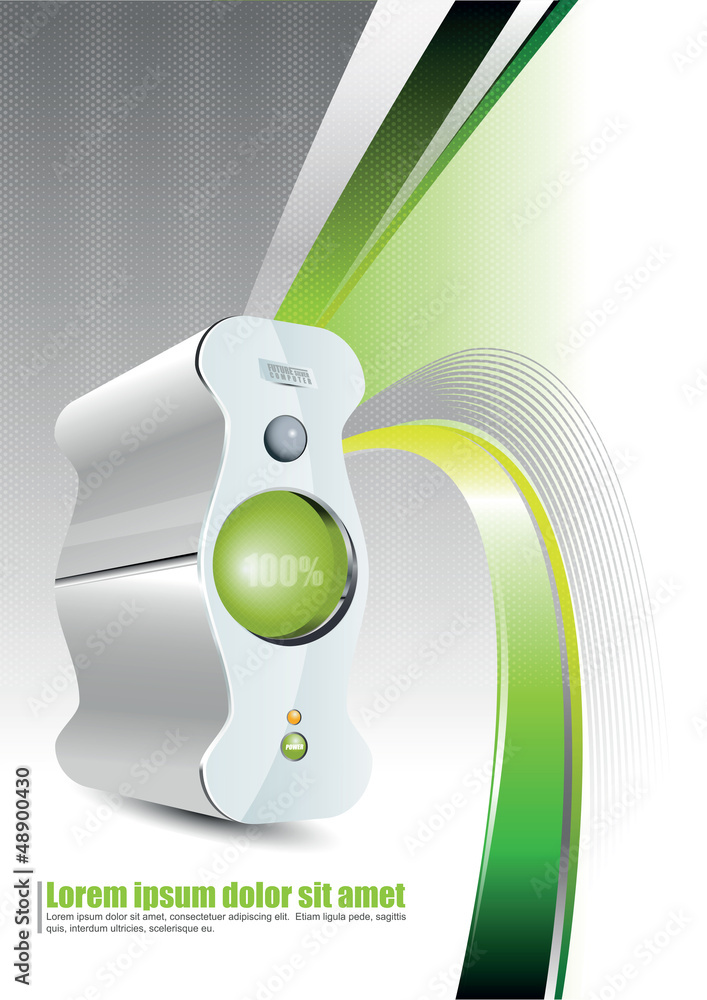 Poster Modern vector background with computer