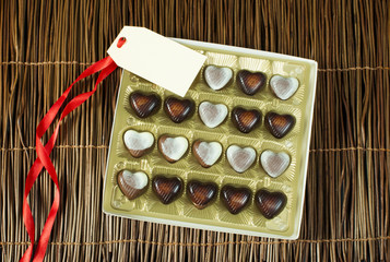 Chocolates in the shape of hearts