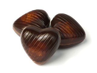 Chocolates in the shape of hearts
