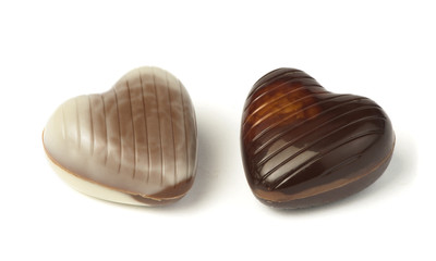 Chocolates in the shape of hearts