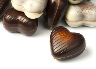 Chocolates in the shape of hearts