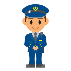 警察官　直立