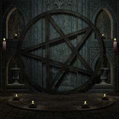 Ritualplatz mit Pentagramm