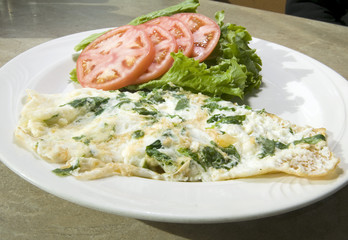 Florentine spinach egg white omelet