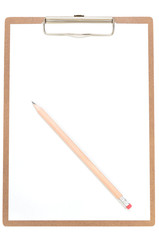 クリップボードと鉛筆