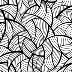 Abstract black and white seamless pattern.