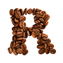 Coffee alphabet letter