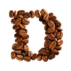 Coffee alphabet letter