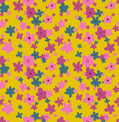 Floral background. Seamless pattern with flowers.