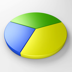 Obraz premium isolated pie chart to place concepts with clipping path