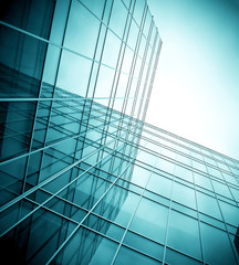 Obraz premium black texture of glass skyscraper perspective view