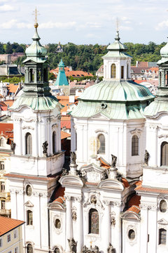 Saint Nicholas Church at Old Town Square, Prague, Czech Republic