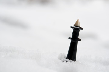 winter chess pieces king